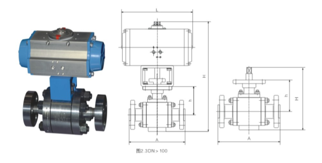固定式金屬硬密封高壓球閥產品結構圖